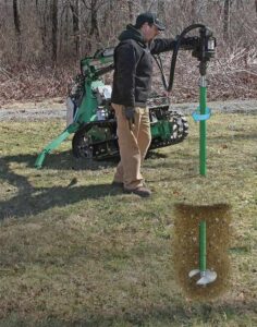 screw pile foundation graphic