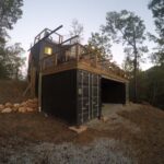appalachian container cabin legacy construction deck and piers