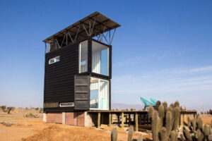 Container House Huentelauquen exterior angled deck