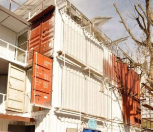 Fox Container House exterior with white paint