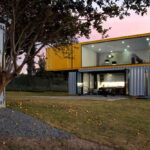 Huiini Shipping Container House exterior and lighting view