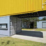Huiini Shipping Container House exterior lobby