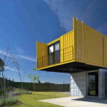 Huiini Shipping Container House sorrounding side view