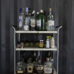 Sheridan Container House vintage bar cart