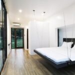 container pond villa bedroom floating bed