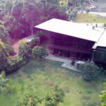 dura container villa bali overhead with jungle
