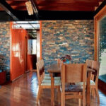 gondwana organic farm container house living dining area