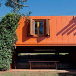 gondwana organic farm container house master bedroom window