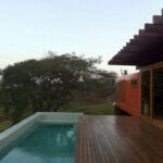 gondwana organic farm container house pool area