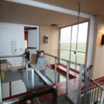 maison container lille first floor metal walkway