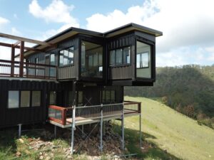 redpath container home side view with the deck
