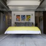 sheridan container house master bedroom floating bed