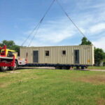 mcbee container home crane installation