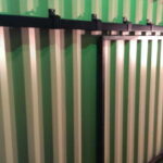 mcbee container home sliding metal door