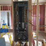 Utah Cantilevered Container Home construction electrical panel