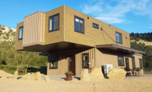 Utah Cantilevered Container Home exterior angle