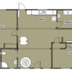 Utah Cantilevered Container Home floorplan first
