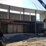 bali container villas construction crane