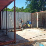 bali container villas construction ground level