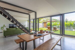 bali container villas dining view