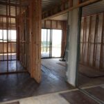 bushland beach container home construction framing wood
