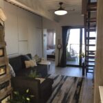 bushland beach container home from kitchen