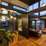 graceville container home living room stairs