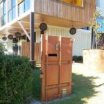 graceville container home mailbox