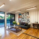 graceville container home rumpus room view