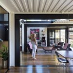 graceville container home view through living