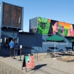 container starbucks tukwila mural seating