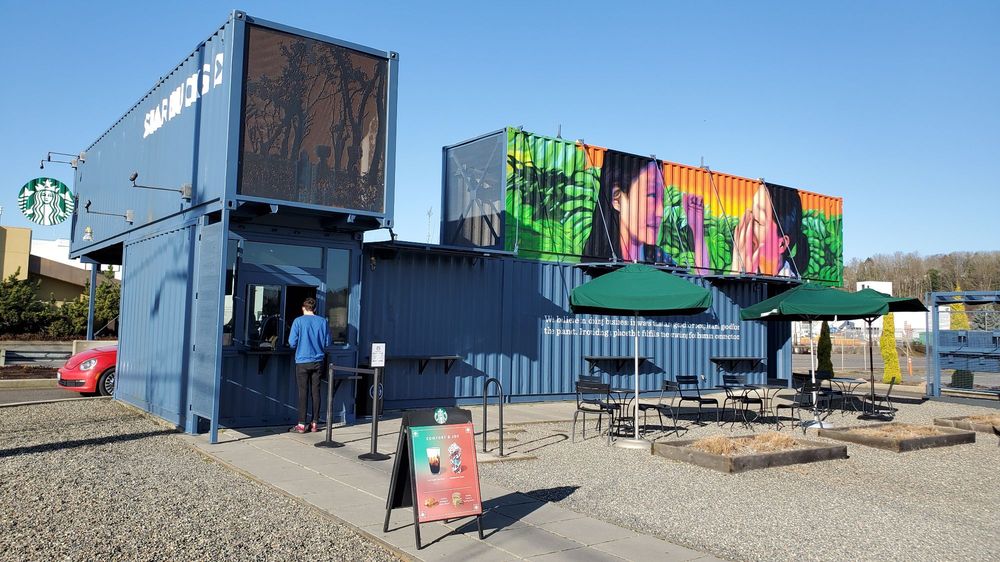 Shipping Container Starbucks Tukwila Discover Containers