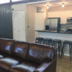dam camp container home kitchen bar