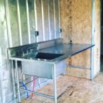 florida bamboo container home construction sink