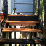 hinckle container home construction stair treads