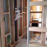 hinckle container home construction wall framing