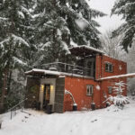hinckle container home exterior winter