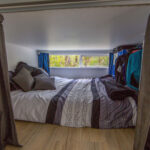 kelly tiny container home bed curtains