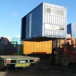 kelly tiny container home forklift