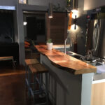 mcconkey container home bar live edge