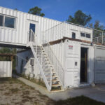 riverfront jupiter florida container home stairs