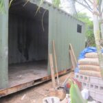 roatan container cabins consruction cut