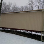 south bloomingville container cabin winter side