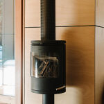 wattle bank container home woodburning stove