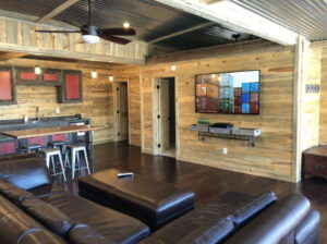 Red River Gorge Container Cabins one interior wooden walls