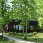 Red River Gorge Container Cabins two sorrounding trees