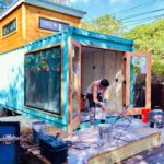 east atomic ranch shipping container construction paint