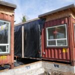 canby riverside container home construction concrete