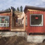 canby riverside container home construction roof