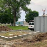 downtown lincoln container home perimeter foundation